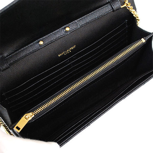 Saint Laurent Chain wallet Shoulder leather YSL Black - Picture 9 of 10